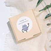 Robot Blue verjaardagsfeestje Ronde Sticker