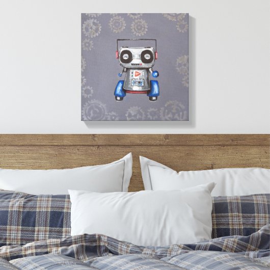 Robot Boomer Canvas Afdruk (Insitu (Slaapkamer))