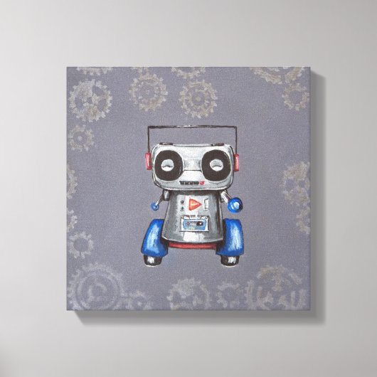 Robot Boomer Canvas Afdruk (Voorkant)