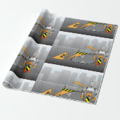 Robot Bouwwerker Cadeaupapier (Uitgerold)
