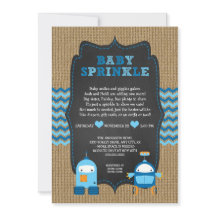 ROBOT BOY baby feestje / jute schoolbord RUW