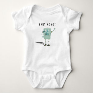 Robot boy Baby shower Romper