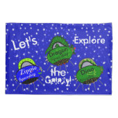 Robot Boy Ruimteschepen Kinder King Kussen Hoesjes Kussensloop (Achterkant-Links)