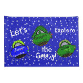 Robot Boy Ruimteschepen Kinder King Kussen Hoesjes Kussensloop (Achterkant-Rechts)