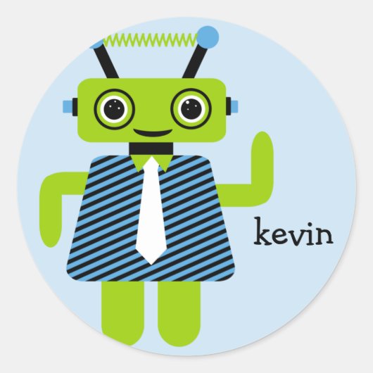 Robot Boy Sticker (Voorkant)