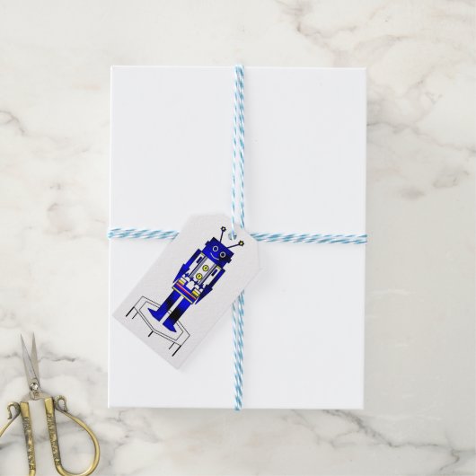 "Robot" boys Cadeaus Label Cadeaulabel (Met Touw)