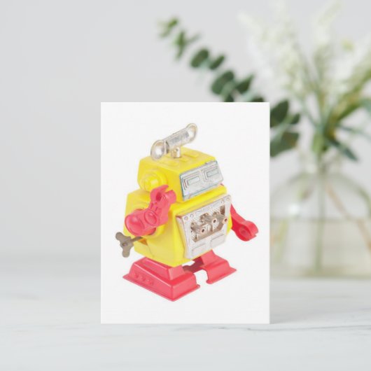 Robot - Briefkaart (Staand voorkant)