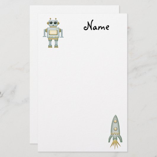 Robot Briefpapier (Voorkant / Achterkant)