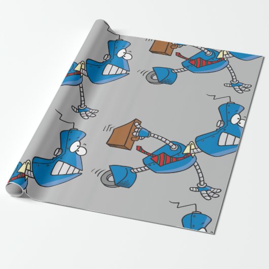 Robot Business Executive Cadeaupapier (Uitgerold)