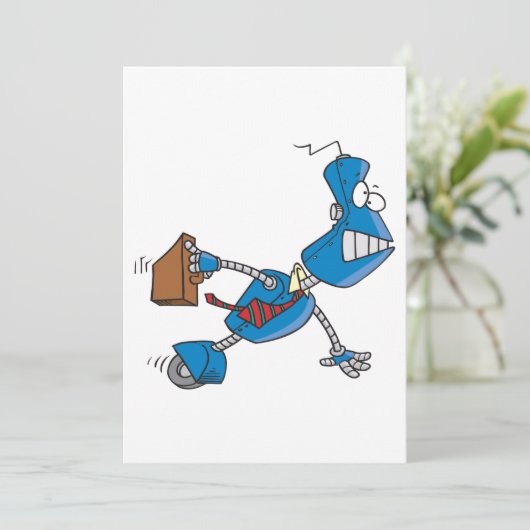 Robot Business Executive Kaart (Staand voorkant)