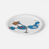 Robot Business Executive Papieren Bordje (Gekanteld)