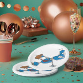 Robot Business Executive Papieren Bordje