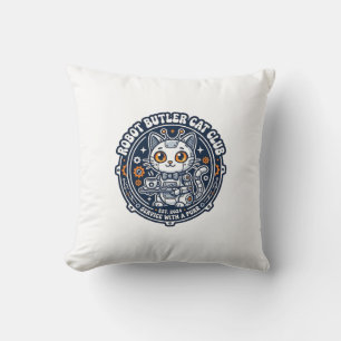 Robot Butler Kat Hondenliefhebber Shirt Kunst - Ro Kussen