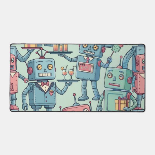 Robot Butler Service - 1950s Domestic Helpers Bureaumat (Voorkant)