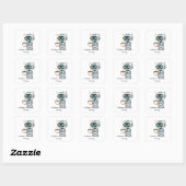 Robot Cafeïne: geïnstalleerd en bloeiend Vierkante Sticker (Vel)