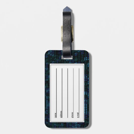 robot cartoon bagagelabel (Achterkant verticaal)