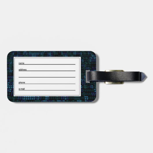 robot cartoon bagagelabel (Achterkant horizontaal)