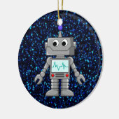 robot cartoon keramisch ornament (Links)