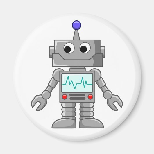 robot cartoon magneet (Voorkant)