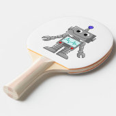 Robot cartoon tafeltennisbatje (Voorkant Gekanteld)