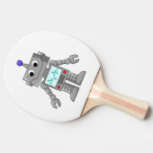 Robot cartoon tafeltennisbatje (Zijkant)