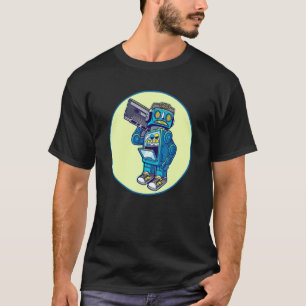 Robot Cassettebandje 80's Music Robotics Engineer T-shirt