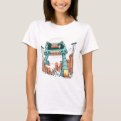 Robot Cassettebandje T-shirt (Voorkant)