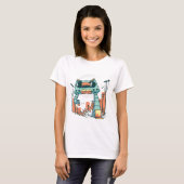Robot Cassettebandje T-shirt (Voorkant volledig)