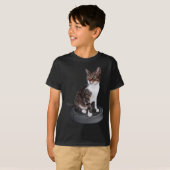 Robot Cat Stofzuiger Feline Animal Schattige Cat T-shirt (Voorkant volledig)