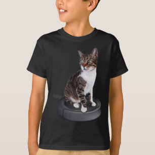 Robot Cat Stofzuiger Feline Animal Schattige Cat T-shirt