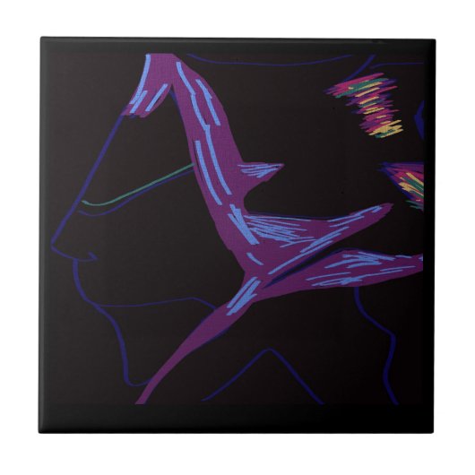 Robot Character Ceramic Tile Tegeltje (Voorkant)