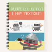 Robot chef party persoonlijk kookboek recept notit notitieboek (Voorkant)