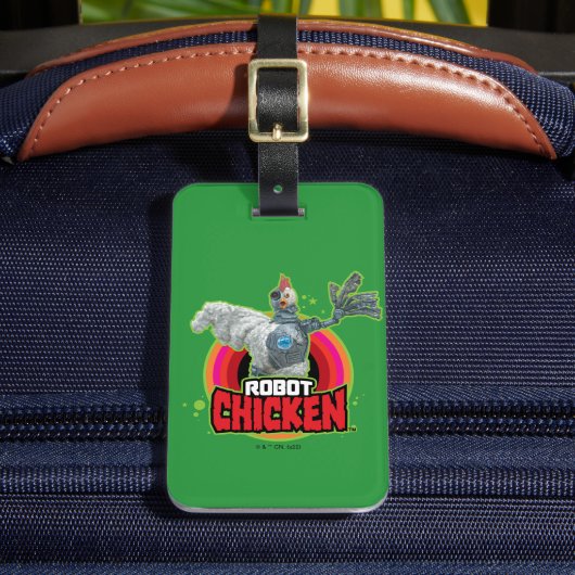 Robot Chicken Character Logo Bagagelabel (Voorkant Insitu 2)