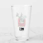 Robot Chicken Character Logo Glas (Achterkant)