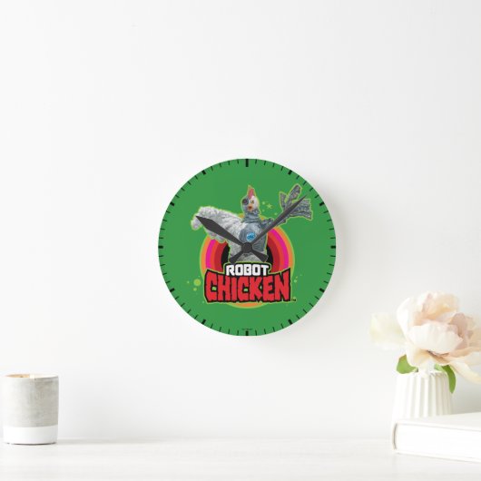 Robot Chicken Character Logo Ronde Klok (Huis)