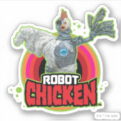 Robot Chicken Character Logo Sticker (Voorkant)