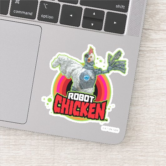 Robot Chicken Character Logo Sticker (Detail)