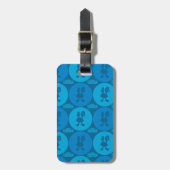 Robot Chicken Circle Pattern Bagagelabel (Voorkant verticaal)