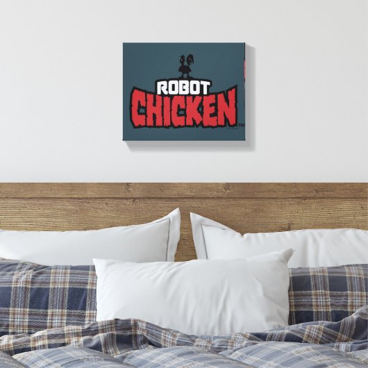 Robot Chicken Logo Canvas Afdruk (Insitu (Slaapkamer))
