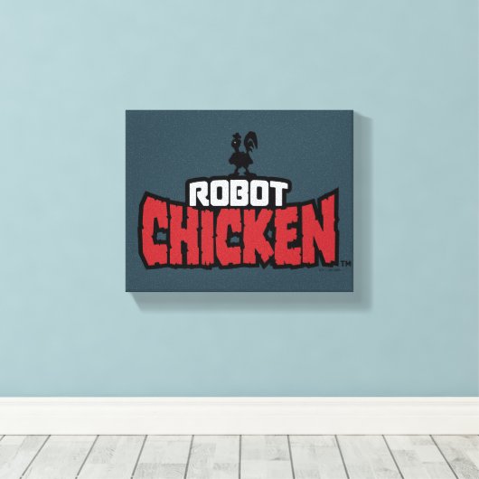 Robot Chicken Logo Canvas Afdruk (Insitu (Houten vloer))