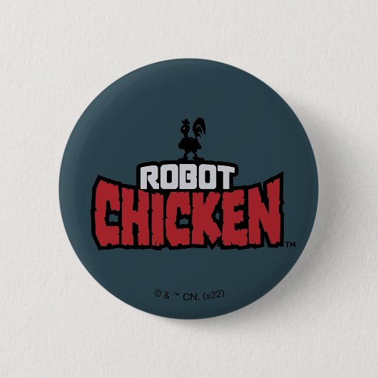 Robot Chicken Logo Ronde Button 5,7 Cm (Voorkant)