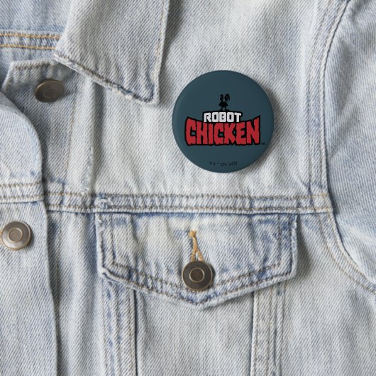 Robot Chicken Logo Ronde Button 5,7 Cm (In situ)