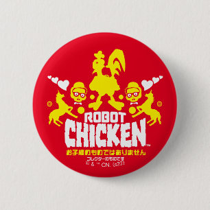 Robot Chicken Nerd Unicorn Graphic Ronde Button 5,7 Cm