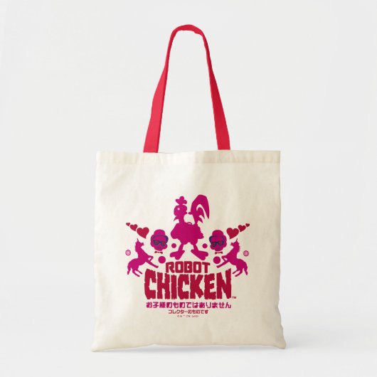 Robot Chicken Nerd Unicorn Graphic Tote Bag (Voorkant)