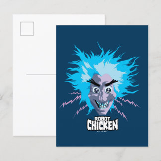 Robot Chicken Scientist Head Graphic Briefkaart