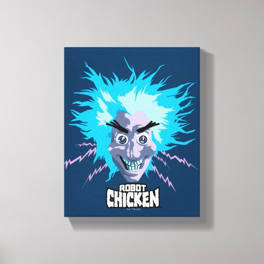Robot Chicken Scientist Head Graphic Canvas Afdruk (Voorkant)