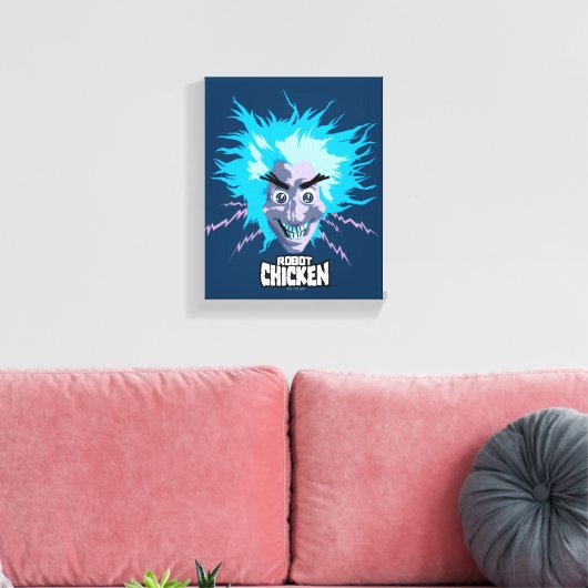 Robot Chicken Scientist Head Graphic Canvas Afdruk (Insitu (Woonkamer))