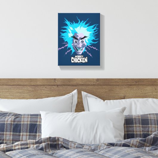 Robot Chicken Scientist Head Graphic Canvas Afdruk (Insitu (Slaapkamer))