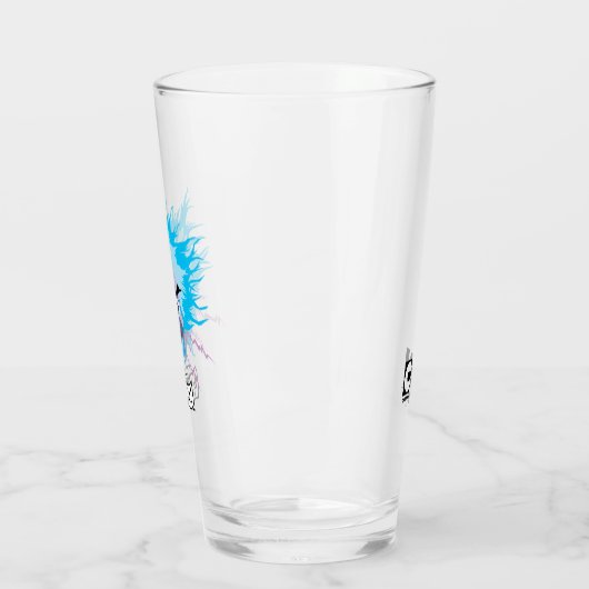 Robot Chicken Scientist Head Graphic Glas (Links)