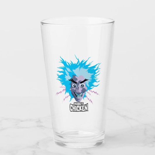Robot Chicken Scientist Head Graphic Glas (Voorkant)